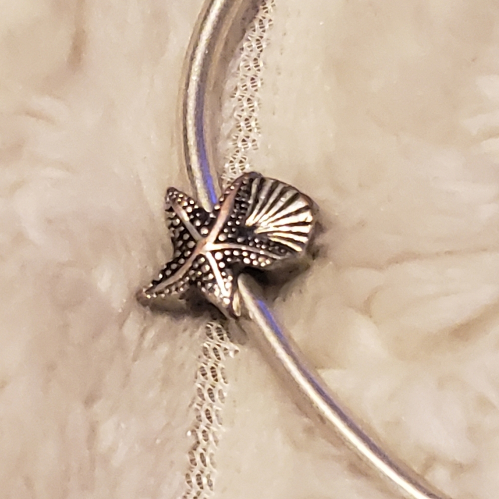 Vintage Silver Starfish & Shell Charm